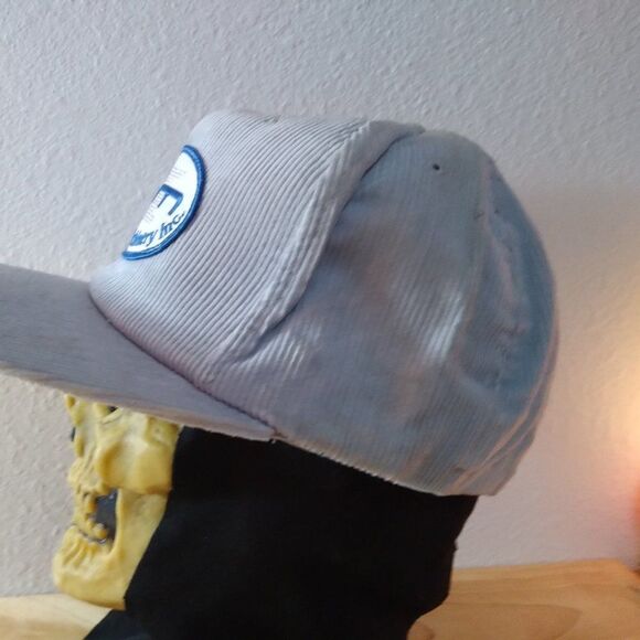 Deadstock Vintage Construction Machinery Patch Corduroy Snap Back Hat - Picture 4 of 9